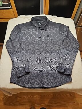 Threyda Geometric Pattern Long Sleeve Shirt Men's Sz XXL Artist Driven Apparel